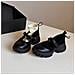 Scarpe Platform Mary Jane - Scarpe Sportive Retro Con Suola Spessa E Tacco Nascosto Black 40 - Foto miniatura 3