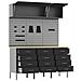 Set di mobili da lavoro con cassetto 8 pcs Nero - Foto miniatura 5