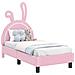 Struttura letto per bambini con testata Rosa 70 x 140 cm PU - Foto miniatura 1