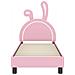 Struttura letto per bambini con testata Rosa 70 x 140 cm PU - Foto miniatura 5