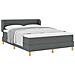 Letto a molle con materasso Grigio scuro 140 x 190 cm Tessuto - Foto miniatura 1