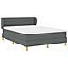 Letto a molle con materasso Grigio scuro 140 x 190 cm Tessuto - Foto miniatura 4