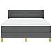 Letto a molle con materasso Grigio scuro 140 x 190 cm Tessuto - Foto miniatura 5