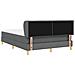 Letto a molle con materasso Grigio scuro 140 x 190 cm Tessuto - Foto miniatura 7