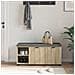 Panca per ingresso con cuscino Rovere Sonoma 100 x 38 x 46 cm - Foto miniatura 4