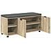 Panca per ingresso con cuscino Rovere Sonoma 100 x 38 x 46 cm - Foto miniatura 5