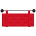 Testata appesa Montaggio a parete Rosso 100 cm Pelle Sintetica - Foto miniatura 5