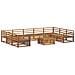 Set divani 10 pcs Naturale Legno di Acacia Massello - Foto miniatura 1
