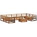 Set divani 10 pcs Naturale Legno di Acacia Massello - Foto miniatura 3