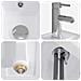 Lavabo da bagno Cromato 40,5 x 22,5 x 11,5 cm Metallo - Foto miniatura 5