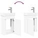 Mobile bagno con rubinetto Bianco 40,5 x 22,5 x 62 cm - Foto miniatura 9