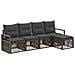 Set Divano da Giardino 4 pcs Grigio polyrattan - Foto miniatura 1