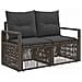 Set Divano da Giardino 4 pcs Grigio polyrattan - Foto miniatura 3