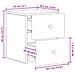 Mobiletto da notte a muro 2 pcs Legno antico 34,5 x 33 x 40 cm - Foto miniatura 9
