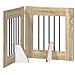 Cancello per cani pieghevole con supporti 2 pcs Rovere Sonoma - Foto miniatura 1