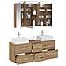 Set di mobili per il bagno 4 pcs Rovere Artigianale - Foto miniatura 3
