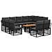 Set Divano da Giardino 12 pz Nero e Grigio scuro polyrattan - Foto miniatura 1