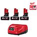 Confezione Da 3 Batterie Nrj M12 M12 6.0ah - Caricabatterie 4933459208 - Foto miniatura 2