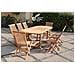 Tavolo Da Giardino Ovale E 8 - 10 Sedie In Teak Kajang - Foto miniatura 1