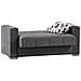 Divano Letto Manuel, Divano Letto Contenitore A 2 Posti Lineare, Sofà Da Soggiorno In Tessuto Imbottito Con Apertura Click-clack, 160x85h91 Cm, Grigio - Foto miniatura 3
