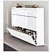 Scarpiera Piero, Mobile Multiuso A 2 Ante E 1 Anta A Ribalta, Portascarpe Da Ingresso, 100% Made In Italy, Cm 120x27h108, Bianco Lucido - Foto miniatura 1