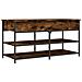 Panca Porta Scarpe Rovere Fumo 100x42,5x50 Cm Legno Multistrato - Foto miniatura 2