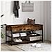 Panca Porta Scarpe Rovere Fumo 100x42,5x50 Cm Legno Multistrato - Foto miniatura 3