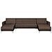 Divano A U Aberdeen Marrone Scuro Reversibile - Foto miniatura 2