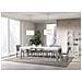 Tavolo Allungabile 90x180/284 Cm Naxy Mix Piano Bianco Frassino - Gambe Noce - Bianco Frassino /cemento - Foto miniatura 3