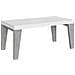 Tavolo Allungabile 90x180/284 Cm Naxy Mix Piano Bianco Frassino - Gambe Noce - Bianco Frassino /cemento - Foto miniatura 5