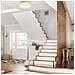 Lampada A Soffitto Eveline - Marrone - Legno, Vetro - 47x47x8 Cm - Foto miniatura 3