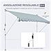 Tenda da Sole a Bracci 3x1.5m con Manovella e Struttura Telescopica, Bianco e Verde - Foto miniatura 6