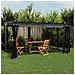 Gazebo Con Pareti In Rete Antracite 4x3 M In Acciaio - Foto miniatura 1