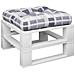 Cuscino Per Pallet Motivo A Quadri Grigi 50x50x12 Cm In Tessuto - Foto miniatura 3