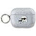Custodia Per Airpods Pro 2 Con Design A Rilievo Karl E Choupette, Argento - Foto miniatura 1