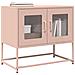 Mobile Tv Rosa 68x39x60,5 Cm In Acciaio Laminato A Freddo - Foto miniatura 1