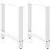 Gambe Per Tavolino Bianco 2 Pz 80x(72-73) Cm Acciaio - Foto miniatura 1