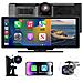 Carplay Auto, 10,26 Pollici Con Wireless Carplay E Android Auto, Dashcam Frontale 4k + Telecamera Posteriore 1080p, Con Bt Usb Aux Siri Comando Vocale - Foto miniatura 1