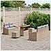 Set di Sofa da Giardino 8 Pezzi con Cuscini Beige Polyrattan Acacia, Sofa da Giardino 2 Posti con Cuscini Beige Polyrattan, Set da Pranzo da Giardino 3 Pezzi con Cuscini Beige Polyrattan Acacia - Foto miniatura 3