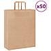 Sacchetti di Carta 50 pz con Manici Marrone 32x12x42 cm - Foto miniatura 1