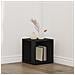 Tavolino Nero Rovere 33x33x34,5 cm Legno Ingegnerizzato - Foto miniatura 2