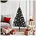 Albero di Natale artificiale con luci integrate Nero 150 cm PVC - Foto miniatura 2