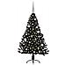 Albero di Natale artificiale con luci integrate Nero 150 cm PVC - Foto miniatura 3