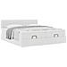 Struttura Letto Pouf con Materassi Bianco 180x200 cm Similpelle - Foto miniatura 5