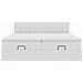 Struttura Letto Pouf con Materassi Bianco 180x200 cm Similpelle - Foto miniatura 6