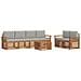 Set divani con cuscino 7 pcs Grigio Naturale e Chiaro - Foto miniatura 1