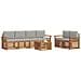 Set divani con cuscino 7 pcs Grigio Naturale e Chiaro - Foto miniatura 3