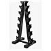 Rmvn-6p Rack Rastrelliera Porta Manubri Vinile E Neoprene 6 Paia 35 X 34 X 79 Cm - Foto miniatura 1