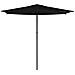Ombrello da giardino 270 x 270 cm Poliestere Rettangolare Nero - Foto miniatura 1
