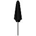 Ombrello da giardino 270 x 270 cm Poliestere Rettangolare Nero - Foto miniatura 2